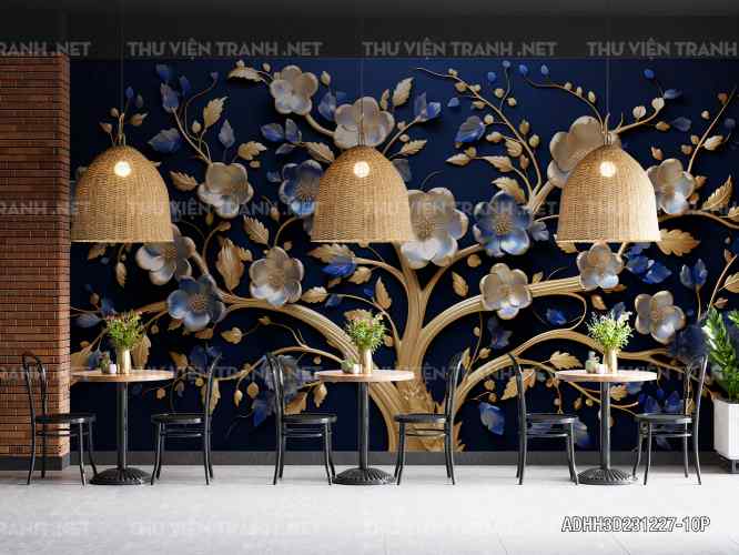 Tranh dán tường Hoa 3D- ADHH3D231227-10P - Kết quả tìm kiếm tranh tường